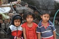 Hyderabad, India - Jan 13, 2020 - Rohingya refugee children life. Royalty Free Stock Photo