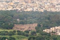 Aerial view of the sprawling urban cityscape of Hyderabad from the Golconda Fort