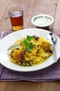 Hyderabadi chicken biryani Royalty Free Stock Photo