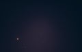 Hyades constellation and planet venus in the night sky