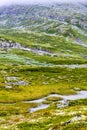 Hydnefossen waterfall and Hydna river on VeslehÃÂ¸dn Veslehorn mountain, Norway