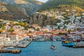 Hydra island in a summer day in Greece.