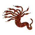 Hydra pattern silhouette ancient mythology fantasy