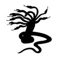 Hydra silhouette ancient mythology fantasy