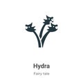 Hydra vector icon on white background. Flat vector hydra icon symbol sign from modern fairy tale collection for mobile concept and