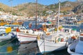 Hydra waterfront with its quaint fishing boats