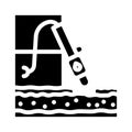 hydrafacial beauty procedure glyph icon vector illustration