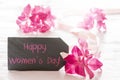 Hydrangea Blossom, Text Happy Womens Day