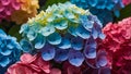 hydrangea flower colorful close up blossom card beauty temperate