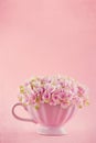 Hydrangea flowers in a shabby chic mug Royalty Free Stock Photo