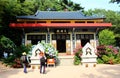 Hydrangea suguk Festival in taejongsa buddhist temple, Taejongdae, Busan, South Korea, Asia Royalty Free Stock Photo