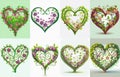 a hydrangea vines colorful floral heart spring mothers day fresh beautiful holiday hearts blossom wedding holidays flower garden