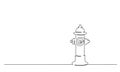 Hydrant or fireplug isolated One line drawing