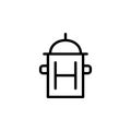 hydrant icon. Simple thin line, outline illustration of water icons for UI and UX, website or mobile application