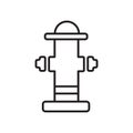 Hydrant icon vector isolated on white background, Hydrant sign , sign and symbols in thin linear outline style