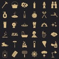 Hydrant icons set, simle style