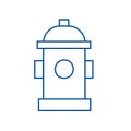 Hydrant line icon concept. Hydrant flat  vector symbol, sign, outline illustration. Royalty Free Stock Photo