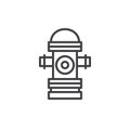 Hydrant line icon