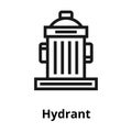 Hydrant line icon