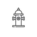 Hydrant line icon