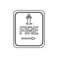 Hydrant point icon. Element of fire guardfor mobile concept and web apps icon. Outline, thin line icon for website design and