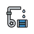 Hydratation, water icon. Simple color with outline vector elements of aqua icons for ui and ux, website or mobile application