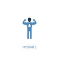 Hydrate concept 2 colored icon. Simple