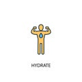 Hydrate concept 2 colored line icon