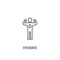 Hydrate concept line icon. Simple
