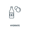 Hydrate icon. Simple illustration from biohacking collection. Creative Hydrate icon for web design, templates