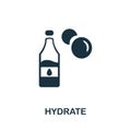 Hydrate icon. Simple illustration from biohacking collection. Creative Hydrate icon for web design, templates, infographics and