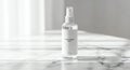 Hydrating Mist Spray Bottle on Marble Surface, Minimalist Royalty Free Stock Photo