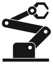 Hydraulic arm machine. Robotic hand manipulator icon