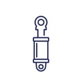 Hydraulic cylinder or an actuator line icon