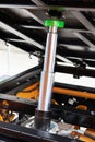 Hydraulic cylinder of dump truck Royalty Free Stock Photo