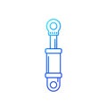 Hydraulic cylinder thin line icon