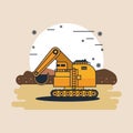 Hydraulic excavator vehicle