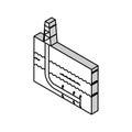 hydraulic fracturing petroleum engineer isometric icon vector illustration