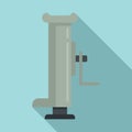 Hydraulic handle jack-screw icon, flat style Royalty Free Stock Photo
