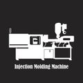 hydraulic injection molding machine icon Royalty Free Stock Photo