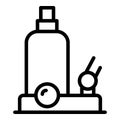 Hydraulic jack equipment icon, outline style