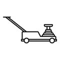 Hydraulic lift icon, outline style
