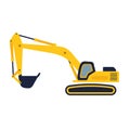 Hydraulic mining excavator vector icon. Heavy construction equip Royalty Free Stock Photo