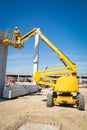 Hydraulic mobile construction platform Royalty Free Stock Photo