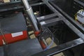 Hydraulic piston system in heavy vehicle Royalty Free Stock Photo