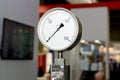 Hydraulic pressure gauge, manometer on a hydraulic equipment
