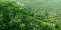 hydraulic ropeway cabin hanging around tourist place in India aug 2019 Royalty Free Stock Photo