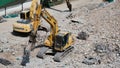 Hydraulic stone grabber crawler excavators