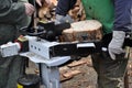 Hydraulic wood cutter