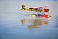 Hydro airplane on water